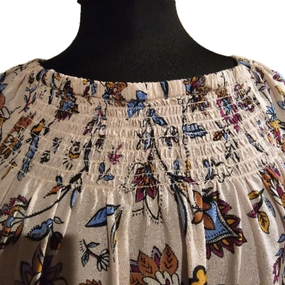 beachlunchlounge Boho Top With Bell Sleeve Size Small (s/p) - Picture 2 of 6